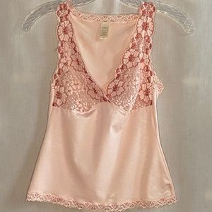 Banana Republic Pink Lace Trim Tank